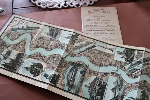 tolle alte Mappe mit dem Rhein-Panorama Mainz-Köln und Beiheft 1900-1920 ???