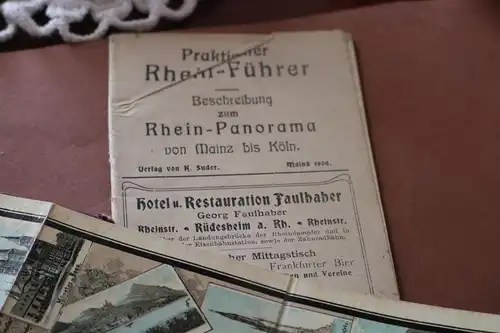 tolle alte Mappe mit dem Rhein-Panorama Mainz-Köln und Beiheft 1900-1920 ???