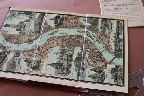 tolle alte Mappe mit dem Rhein-Panorama Mainz-Köln und Beiheft 1900-1920 ???