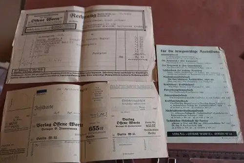 Kleines Konvolut der Verlages Offene Worte Berlin - 20-40er Jahre ??? 