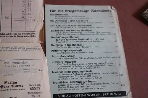 Kleines Konvolut der Verlages Offene Worte Berlin - 20-40er Jahre ??? 
