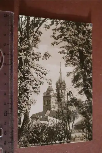 alte Karte - Krakau Blick auf die Marienkirche  1940
