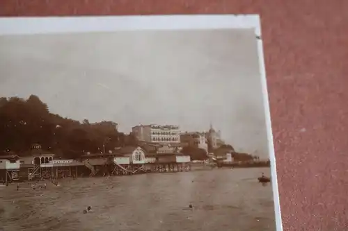 tolles altes Foto - Saßnitz Pfingsten Badestrand 13° Wassertemeperatur  1910/20