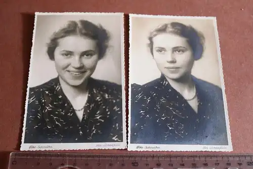 zwei tolle alte Fotos  Portrait einer hübschen Frau - Berlin Lichterfelde 30/40e