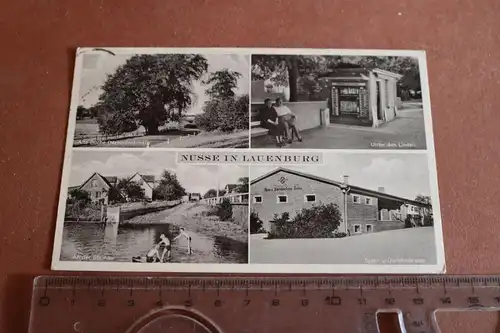 tolle alte Karte Nusse in Lauenburg 1960