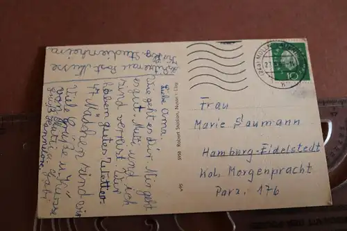 tolle alte Karte Nusse in Lauenburg 1960