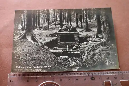 tolle alte Karte Fichtelgebirge - Fichtelnaabquelle 1944 - Feldpost ?