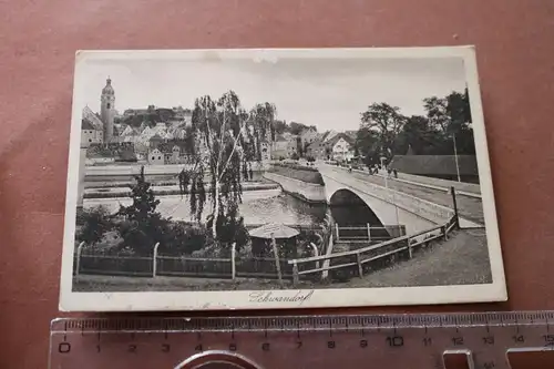 tolle alte Karte Schwandorf - Brücke - 1937