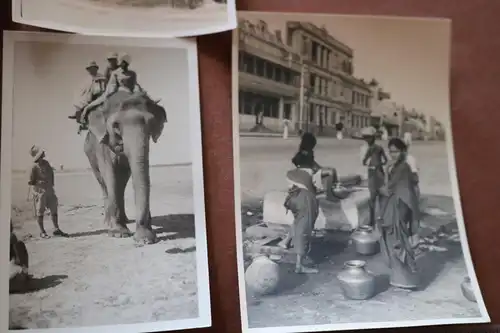 fünf tolle alte Reisefotos - Kairo, Madras, Puri, Tibet 1932/33