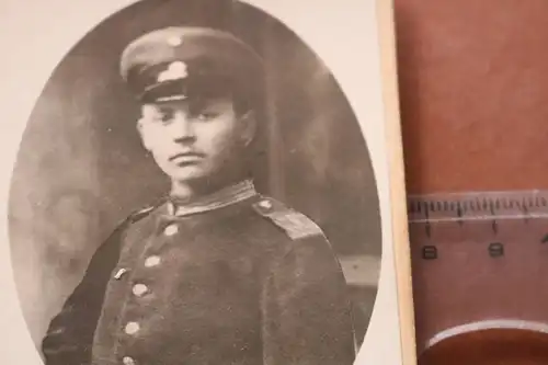 tolles altes CDV-Foto - Portrait eines Soldaten - Rothenburg -  1918 in Kairo ? 