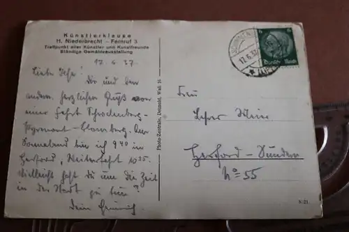 tolle alte Karte Die Künstlerklause in Schwalenberg in Lippe 1937