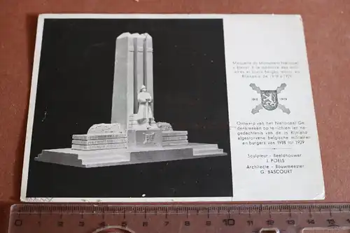tolle alte Karte  Belgisches Denkmal ?  Rheinwacht 1918-1929