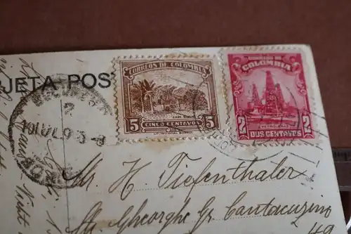 tolle alte Karte  Ecuador - Indios  einheimische - 1936 - Kolumbien ? 
