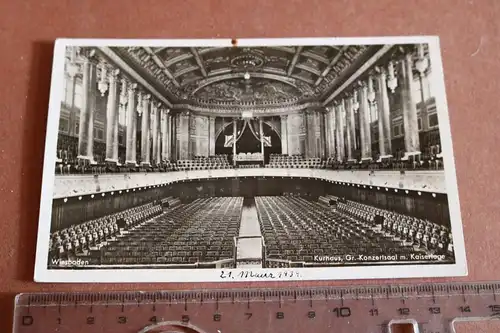 tolle alte Karte Wiesbaden Gr. Konzertsaal im Kurhaus 1934