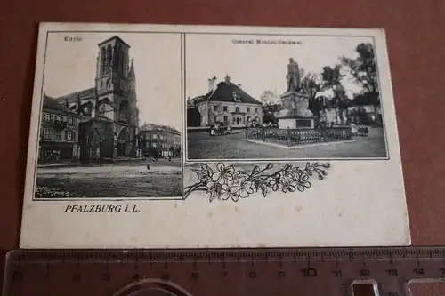 tolle alte Karte Pfalzburg in Lothringen Kirche u Denkmal 1907