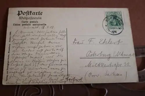 tolle alte Karte Hohwald vom Thal-Eingang aus  Elsaß