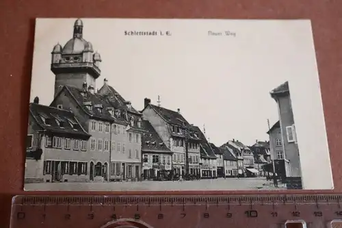 tolle alte Karte Schlettstadt i. Elsaß - Neuer Weg 
