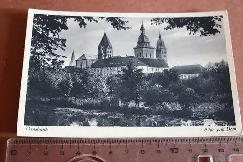 tolle alte Karte  Osnabrück  Blick zum Dom 30-40er Jahre ?