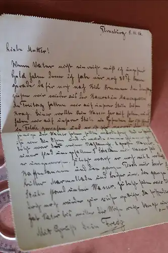 toller alter Feldpostbrief 1916 mit Bahnstempel Zug 43 hamburg Vandrup