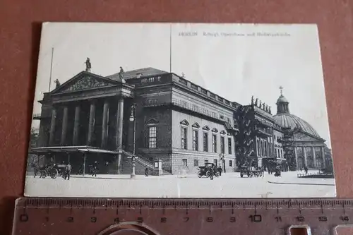 tolle alte Karte  Berlin Königl. Opernhaus und Hedwigskirche 1910-20 ?