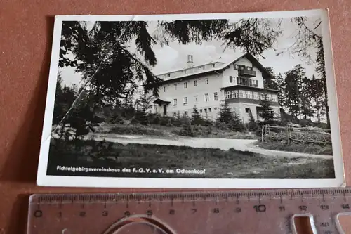 tolle alte Karte  Fichtelgebirgsvereinshaus des FGVeV am Ochsenkopf  1944