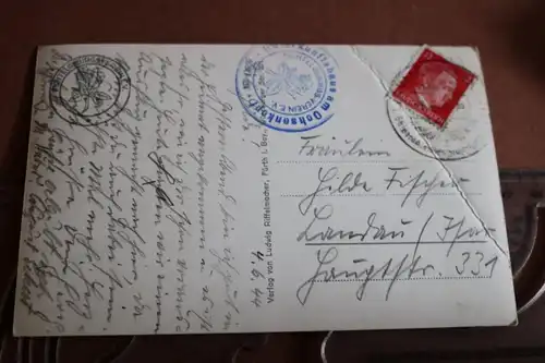 tolle alte Karte  Fichtelgebirgsvereinshaus des FGVeV am Ochsenkopf  1944
