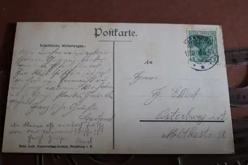 tolle alte Karte Dagsburg  Elsaß Lothringen   1909