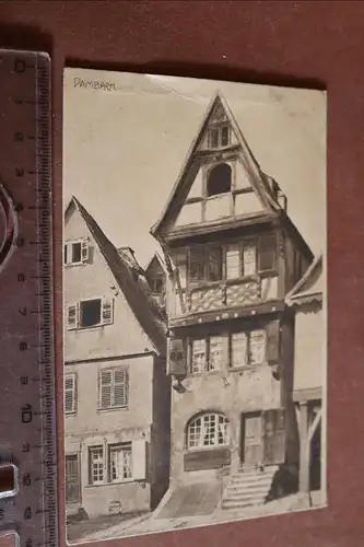 tolle alte Karte  Fachwerkaus -Dambach - Elsaß  20-30er Jahre