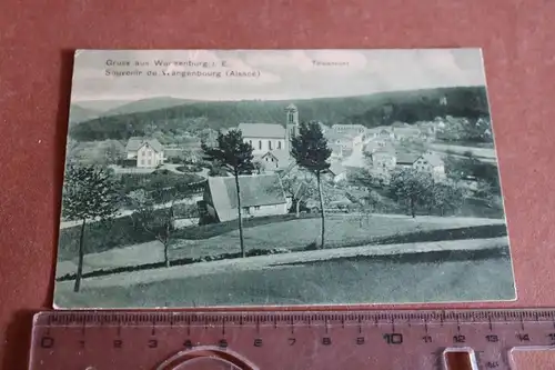 tolle alte Karte  Gruß aus Wangenburg Elsaß  Totalansicht 20-30er Jahre 