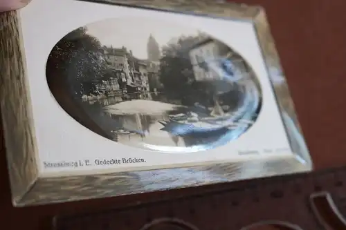 tolle alte Karte - Prägedruck Strassburg i.E. - Gedeckte Brücken 1910 