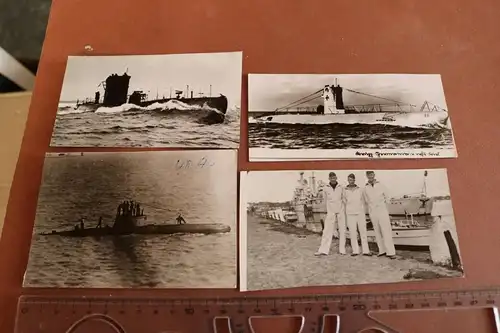 vier Fotos - U-Boote und Matrosen - Repro !!!!