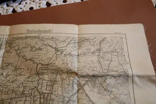 tolle alte Landkarte Umdruckausgabe 204 Leer Papenburg Barßel  1902