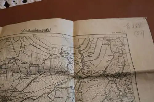 tolle alte Landkarte Umdruckausgabe 203. Bunde Winschoten 1901