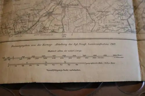 tolle alte Landkarte Umdruckausgabe 173. Aurich Remels 1901 