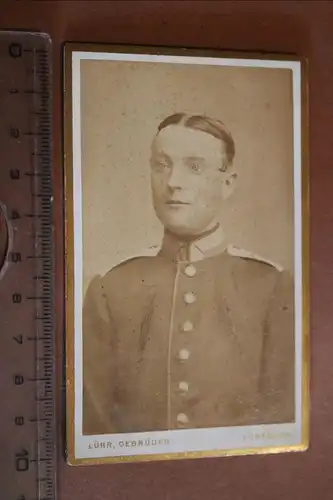 tolles altes CDV Foto - Portrait eines Soldaten Lüneburg