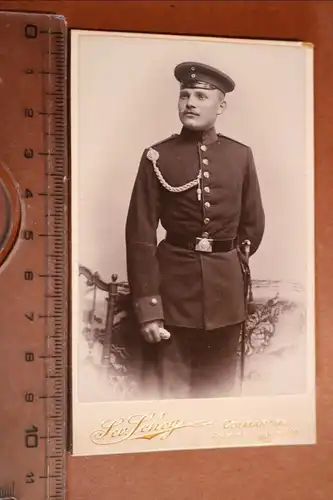 tolles altes CDV Foto - Portrait eines Soldaten Schützenschnur - Colmar