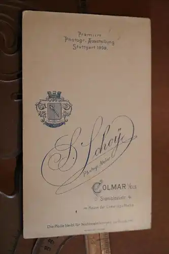 tolles altes CDV Foto - Portrait eines Soldaten Schützenschnur - Colmar 