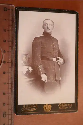 tolles altes CDV Foto - Portrait eines Soldaten Schleswig