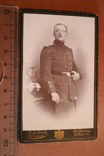 tolles altes CDV Foto - Portrait eines Soldaten Schleswig 