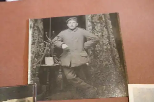 fünf tolle alte Fotos Kabinettfotos mit Soldaten 