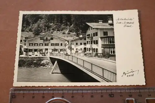 tolle alte Karte Zillerbrücke Zell i. Zillertal Tirol - 50-60 Jahre ?