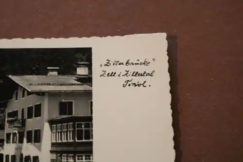 tolle alte Karte Zillerbrücke Zell i. Zillertal Tirol - 50-60 Jahre ?
