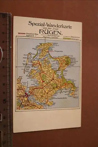 tolle alte Karte  Spezial-Wanderkarte Insel Rügen 1939 