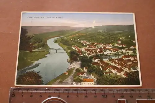 tolle alte Karte - Ansicht Carlshafen 20-30er Jahre