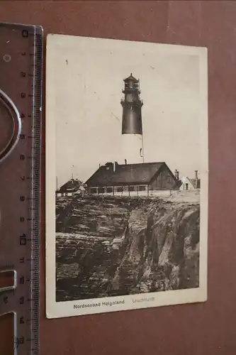 tolle alte Karte - Leuchtturm Helgoland 20-30er Jahre