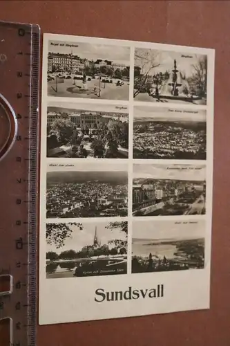 tolle alte Karte - Ansichten von Sundsvall - Schweden 1930