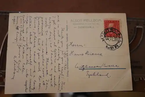 tolle alte Karte - Ansichten von Sundsvall - Schweden 1930 