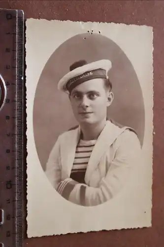 tolles altes Foto - Portrait eines Matrosen vom Schiff  Marseillaise ??