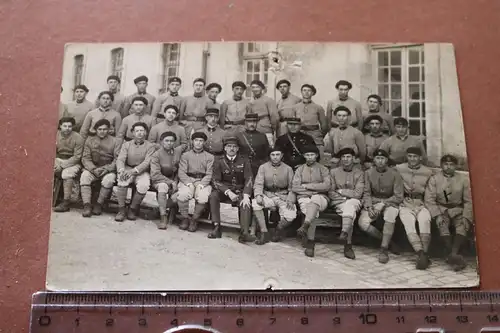 altes Gruppenfoto französische Soldaten ? Infanterie ?? Regt 2