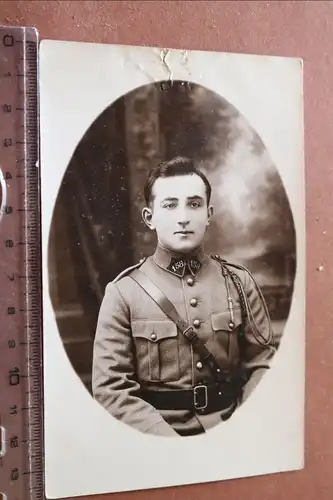 tolles altes Foto Portrait französischer Soldat ? Infanterie ?? Regt 158